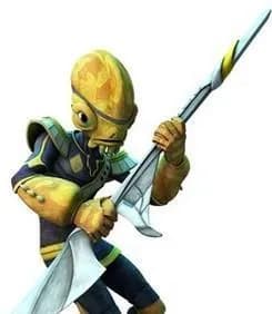 Lee-Char et sa Lance Blaster Mon Calamari.