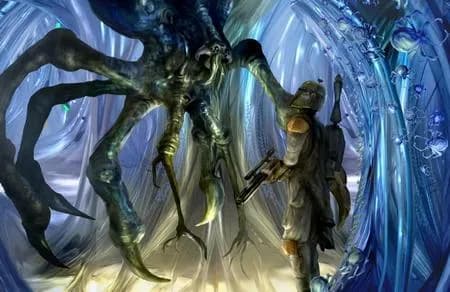 L'Assembleur Kud'ar Mub'at et Boba Fett.