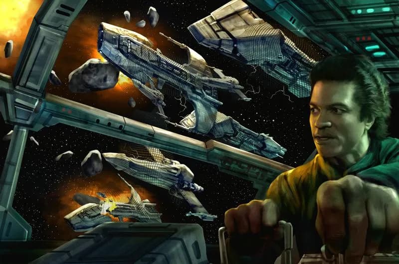Lando menant l'assaut