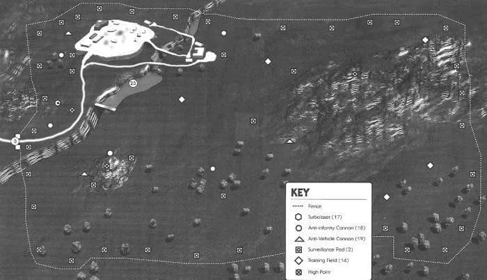 Plan de la base des mercenaires