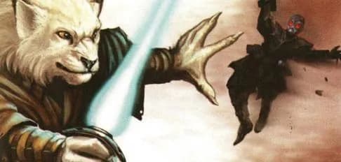 Un Jedi Cathar utilisant la technique du rapprochement