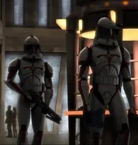 Deux clones à la recherche de la Duchesse Kryze. 