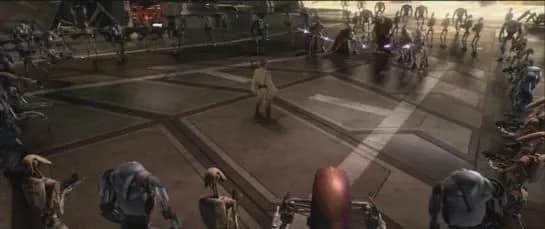 Obiwan engageant le Général Grievous