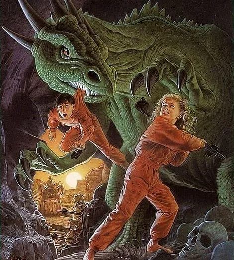 Anakin Solo et Tahiri Veila face à un Dragon Krayt