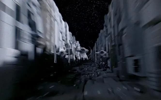 Vader et ses ailiers dans la tranchée