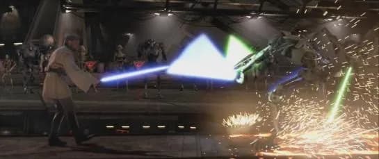 Le duel entre Kenobi et Grievous