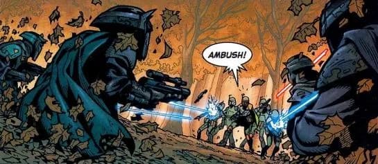 La Compagnie Grunt est prise en embuscade par les membres du Death Watch.