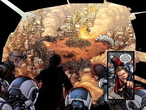 Les Jedi et les troupes de la Nouvelle République découvrent le champ de bataille. 