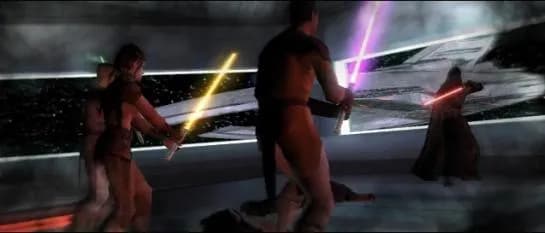 La padawan Bastila Shan face à Darth Revan