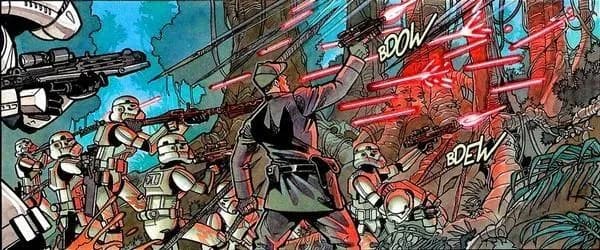 Le Lieutenant Janek Sunber et ses hommes affrontant les féroces Amanin.