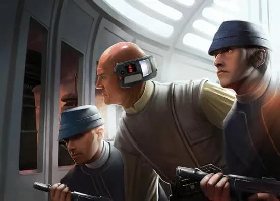 Lobot menant les Gardes de Bespin