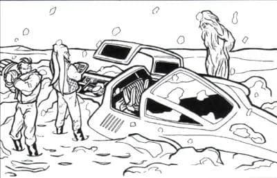 Le Pathfinder est dans un sale état.