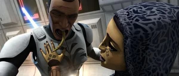 La Padawan Barriss Offre est obligée de mettre fin à la vie de Trap.