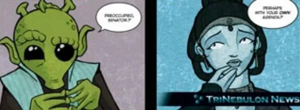 Yutsen interviewe Padmé Amidala. 