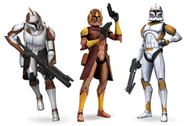 Soldats Clones armés de divers DC. 