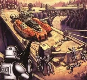 T2-B forçant un barrage impérial
