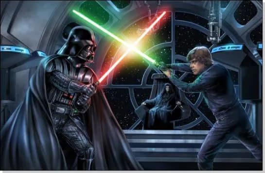 Duel final entre Darth vader et Luke Skywalker