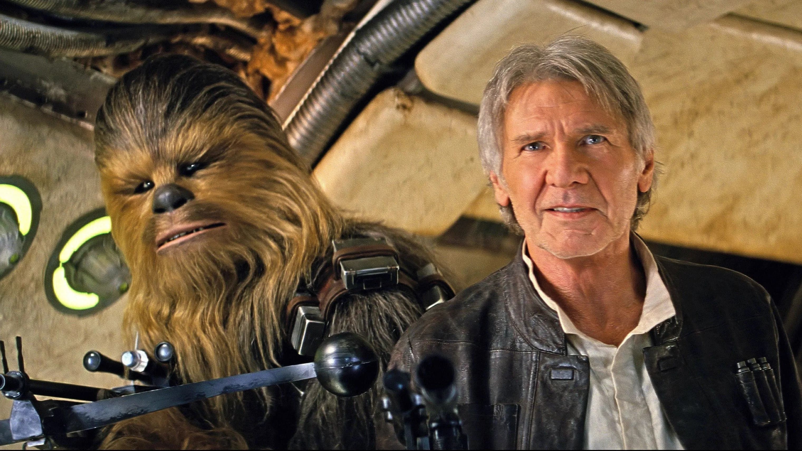 Han et Chewbacca retrouvent leur Faucon, après des années de recherche