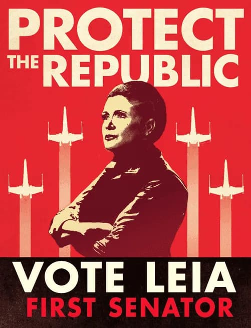 Propagande pour la candidature de Leia au poste de Premier Sénateur