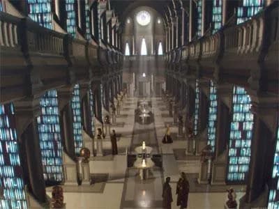 Archives Jedi, avec l'alignement des bustes des vingt égarés