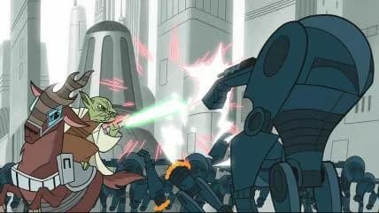 Yoda retient les forces Séparatistes dans le Secteur Quatre