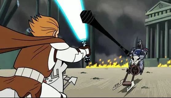 Obi-Wan affronte Durge