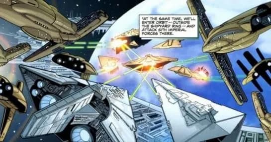 Les Vestiges de l'Alliance Galactique attaquent les maigres défenses Sith Impériales de Dac. 