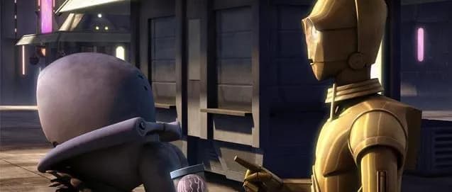 Droogan et C-3PO sur Coruscant