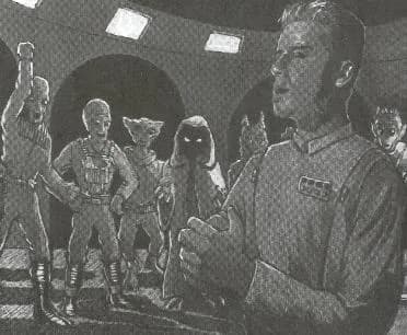 Le Commander Ulcane s'adresse aux non humains de Betha II