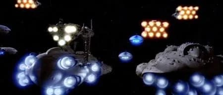 La Flotte Rebelle avant de sauter en hyperespace pour rejoindre Endor