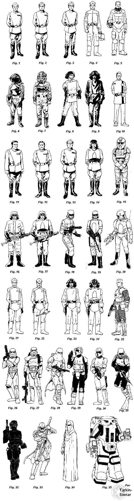 Planche II : Types d'uniformes et armures