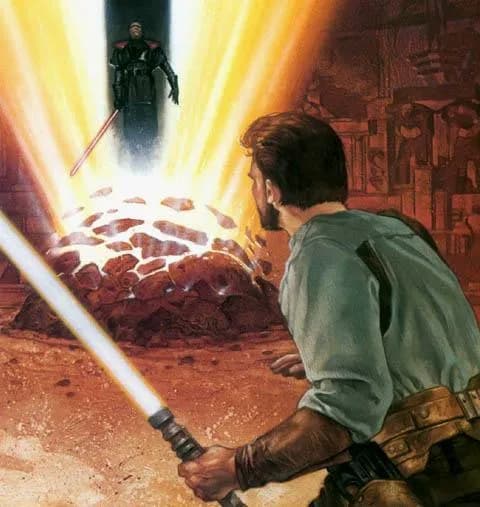 Jerec s'apprête à affronter Kyle Katarn dans la Vallée des Jedi