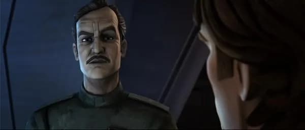 L'Amiral Yularen désapprouve ouvertement la stratégie du Général Skywalker. 