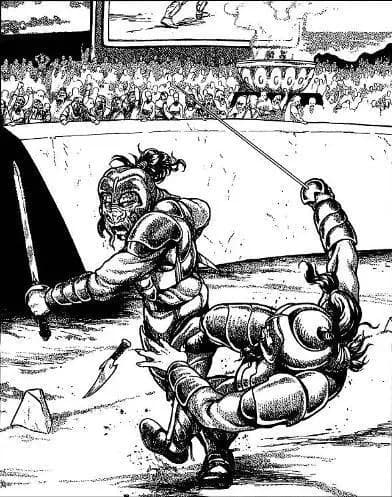 Un combat de gladiateurs dans le Rols'Kus