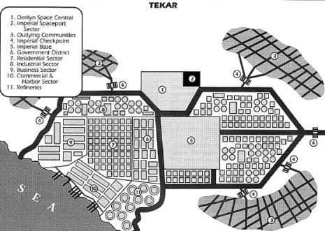 Plan de la cité de Tekar