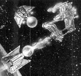 Chasseurs Zebra de la Confédération Qektoth attaquant un X-Wing à l'aide de gel bio-plasmatique