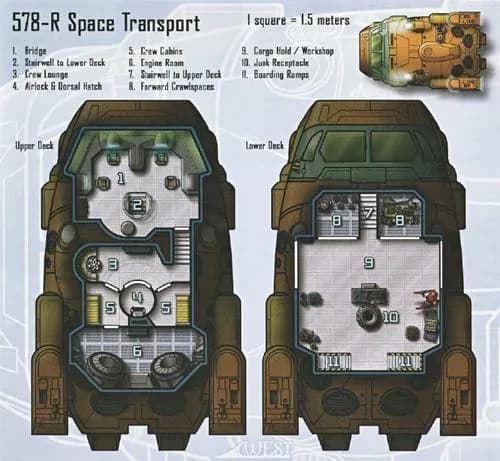 Plan type d'un Transport Spatial 578-R